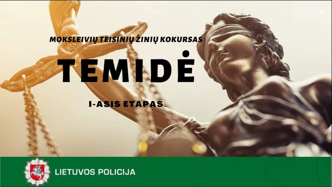 Kudirkos Naumiesčio JPB teisinių žinių konkurse „Temidė”